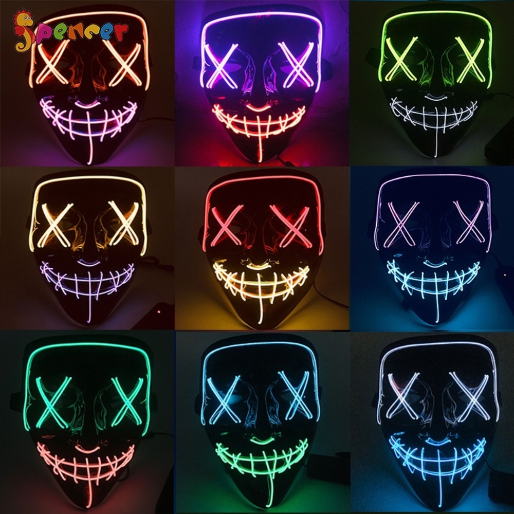 Halloween Grow Purge Mask 4 Mode LED Light Mask